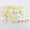20 Stücke Kunstblumen Köpfe 2-5cm Verschiedene Sorten, Künstlich Deko Blumen, Klein Fake blütenköpfe künstlich, Dekoblumen, Kunstblumen zum DIY Basteln, Tortendeko, Hochzeit Deko (Weiß)