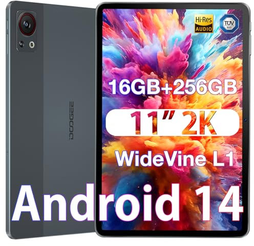 DOOGEE T30S Tablet 11 Pollici, 16GB RAM + 256GB ROM(TF 1TB), 2.4K Tablets, 8580mAh 4G LTE +5G WiFi PC con Sim, 13MP+8MP Octa-Core Android 14 Tablet Gaming, OTG/BT5 /GPS/Widevine L1