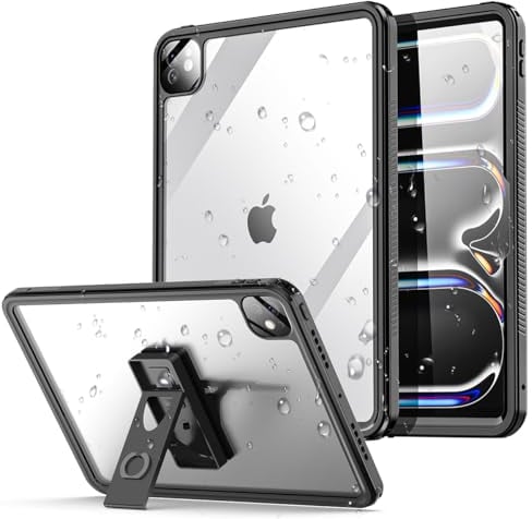 AICase für iPad Pro 11 Zoll, wasserdichte Hülle M4 (2024, 5. Generation), [Integrierter Displayschutz und Ständer] Robuste, stoßfeste und sturzsichere Schutzhülle für den ganzen Körper