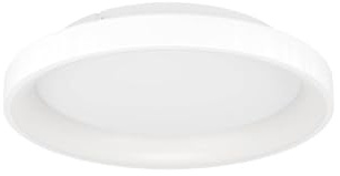 EGLO LED Deckenleuchte Loretello, dreieckige Deckenlampe | Bürolampe dimmbar mit Fernbedienung, Metall und Kunststoff in Weiß, warmweiß-kaltweiß, Ø 35 cm