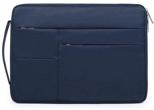HYZUO 13.3-14 Inch Laptop Sleeve Bag for MacBook Pro 14, MacBook Air/Pro 13, 13.8/13.5 Surface Laptop/Book, Portable NoteBook Case for 13 HP Dell Lenovo ThinkPad Asus Acer Samsung, Navy Blue