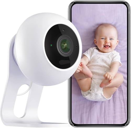 Goldstern tech Video Babyphone 2K HD, Babymonitor mit Bewegungserkennung, 2-Wege Audio, App-Steuerung, Alexa-kompatibel, 24/7 Überwachung, einfache Nutzung (Ausführung: 1 TLG.)