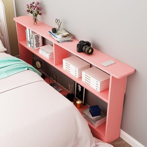 Retro Pink Sofa Back Console Table Narrow Wooden Entryway Table with 3 Layer Design Perfect for Small Rooms and Entrances 39.3x7.8 inches (120x20cm)