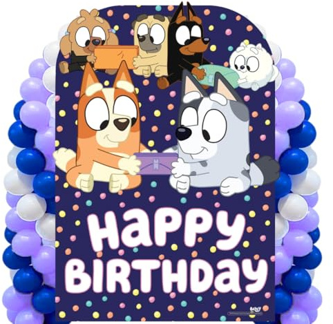 Star Cutouts SC4571 Bluey & Friends Happy Birthday Backdrop – 132cm Party Decor