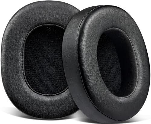 SOULWIT Almohadillas Recambio para Mpow H7 Bluetooth Auriculares, Recambio Almohada para los oídos con Cuero Proteica Suave y Espuma de Memoria de Alta Densidad - Negro