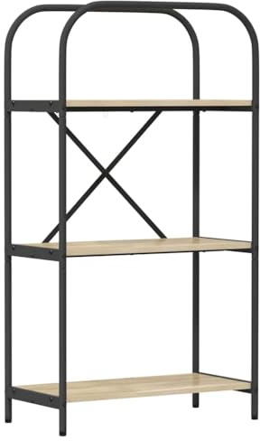 vidaXL Modern Floor Standing Bookcase - Living Room Shelves, Wooden Shelf, Rectangular Shelf, Display Decoration, Book Organizer, Home Library