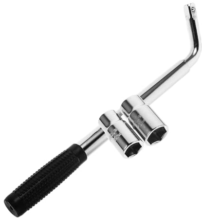 Alipis Clé à Roue avec Poignée de Cric et Kit de Changement pour Pneu Automobile Outil de Levage Démontage pour Voiture et Remorque Argenté