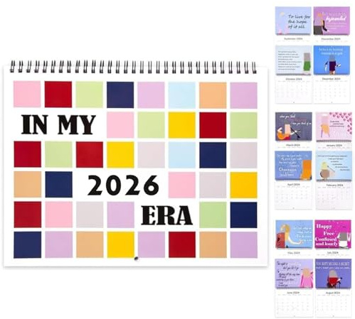 Kalender Wandkalender 2026 Kalender Planung, Pop Singer Handgezeichneter Singer Tour Bunt Tischkalender Monatskalender, 2026 Jahresplaner 12 Monatsplaner mit Zeitplänen für Fans