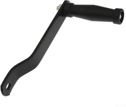 Yhenlovtt Poignée de treuil de remorque en fer et plastique argenté avec poignée ergonomique noire pour remorque, voilier, noir