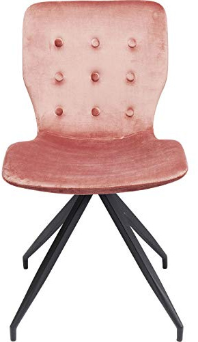 Kare Design Stuhl Butterfly rosa, Schminktischstuhl, Esszimmerstuhl samt, 84,5x47x56,2cm (H/B/T)