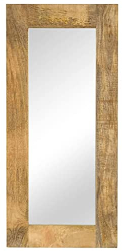 vidaXL Mangoholz Massiv Spiegel 50x110 cm Wandspiegel Badspiegel Flurspiegel