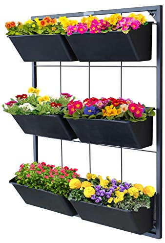 Garraí Vertikaler Garten-Wand-Pflanztopf – Wandmontage, zum Aufhängen von Blumen, Gemüse oder Kräutergarten (vertikaler Wand-Pflanzgefäß)