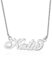Bo&Pao Name Necklace Carrie Style in 925 Sterling Silver with 1 Name, Personalized 18k Rose Gold and 18 K Gold Plated Silver Necklace with 1 Name