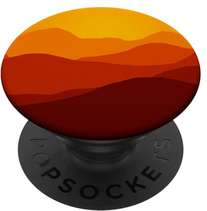 Red Mountain Pop Mount Socket Sunrise Art Work Orange Color PopSockets Adhesive PopGrip