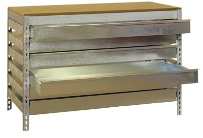 SIMONWORK Werkbank mit Rollen BT5 BOX6 900 Galva/Holz