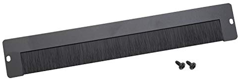 HMF 66429-02 Kabeldurchführung mit Bürsteneinsatz für 19 Zoll Serverschrank | Außen | Schwarz