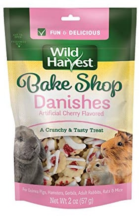 Wild Harvest Bake Shop Danishes 2 Ounces, Artificial Cherry Flavored, Treats for Guinea Pigs, Hamsters, Gerbils, Adult Rabbits and More