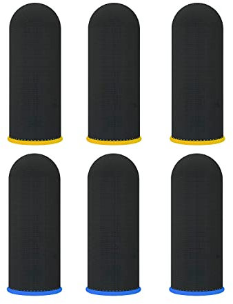 ALLY-MAGIC Mobile Finger Sleeve, 6PCS Finger Sleeves for Gaming, Anti-sweat Breathable Thumb Sleeves Pro Gaming Finger Gloves, Weightless Magnetic Touch Screen Finger Sleeves Y3YXZT