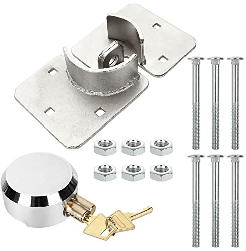 DIRBUY Van Locks, Hidden Shackle Padlock, Hidden Shackle Locks Keyed Alike with Hasp, High Security, for Trailer, Vans, Gates