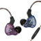 H HIFIHEAR KBEAR KS2 Wired Earbuds, IEM 1BA1DD in Ear Headphone, HiFi Over Ear Earbud Headset Noise Cancelling Hybrid Earphone for Running Walking (with mic, Blue)