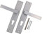 KOTARBAU® Drückergarnitur PZ 72 mm Langes Schild Silber mit Vierkant und Montageschrauben