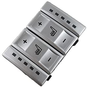 Elektrischer Fensterhe BS7T19K314AB 6M2T19K314AC Sitzheizung Knopfschalter Für Ford Für Mondeo Für MK4 S-MAX Für Galaxy Für MK 3 Fensterheber Schalter (Farbe : Sliver)