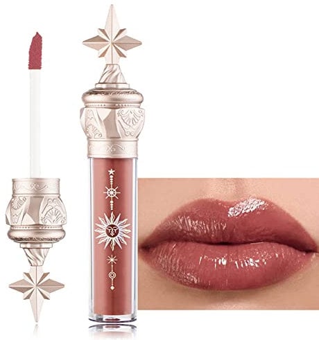 Tinted Lip Balm,Lipstick Lipgloss Waterproof Long Lasting Lipstick for Lip Plumper Gloss And Makeup,Liquid Blush Lip Tint Gift (Chocolate Caramelerry, One Size)