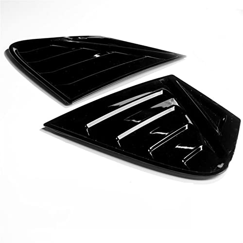 Seitenspoiler Für Ford Für Focus 2019 2020 ST-LINE MK4 Fenster Seitenlamellen Vent Hatchback Autozubehör ABS Zierrahmen Carbon Style (Farbe : Gloss Black)