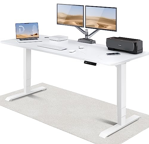Desktronic HomePro Höhenverstellbarer Schreibtisch 200 × 80 cm – Elektrischer Schreibtisch Mit Zwei Elektrischen Motoren, Touchscreen-Steuerung und Integrierten USB-A- und USB-C-Ladeanschlüssen