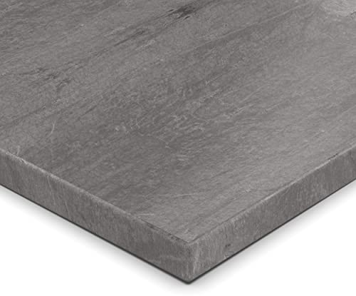 AUPROTEC 19mm Spanplatte Zuschnitt Atlantic Stone Graphite melaminharzbeschichtet Länge bis 200cm Dekorplatten Zuschnitte mit Umleimer Auswahl: 160 x 60 cm (ABS Kante komplett)