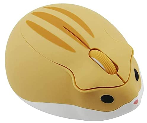 LIKE SHOW Simpatico mouse senza fili criceto a forma di mouse (giallo)
