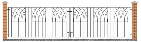 Abbey Modern Double (Driveway) Gate Fits Opening 3510-3565 mm