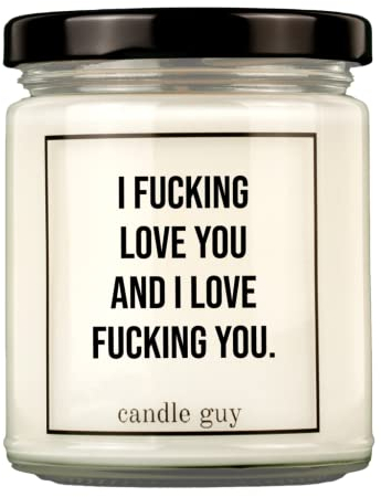 candle guy Duftkerze | I fucking love you and I love fucking you. | Handgemacht aus 100% Sojawachs | 70 Stunden Brenndauer