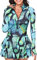 UNIQUEBELLA Rash Guard Swimsuit for Women, Long Sleeve One Piece Swimsuit with UPF 50+ Sports Surf Swimsuit-Green
