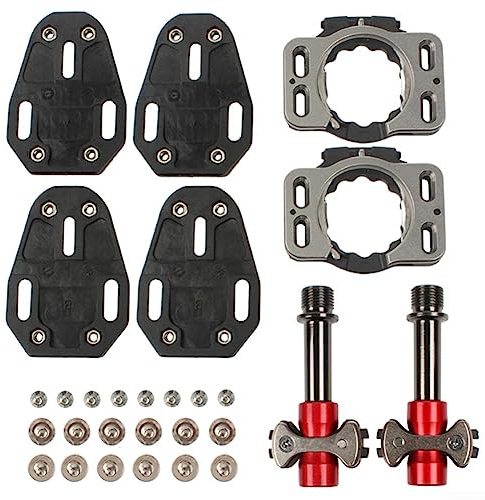 Rennrad Pedale, Ultraleichte Titanlegierung Rennrad Selbstsichernde Pedale 3Bearing Verriegelungsplatte Fahrrad Zubehör