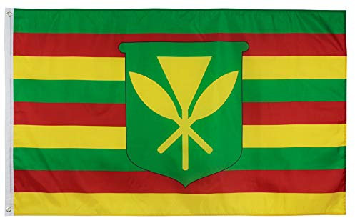 Drapeau Kanaka Maoli 0,9 x 1,5 m (sans mât) Drapeau de souveraineté hawaïenne HI Aloha USA State Dorm Cave