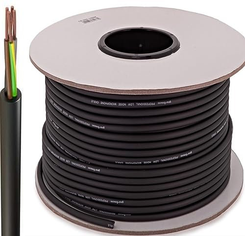 318 Flex Round Black Flexible Rubber Cable - Indoor/Outdoor (20 Meters, 4 CORE 1MM)
