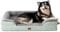EHEYCIGA Orthopädisches Hundebett Grosse Hunde, 132x104x20cm, Memory Foam Hundekorb XXL, Waschbar Hundesofa Wasserdicht rutschfest, Hundecouch mit Hohem Rand, Gräuliches Grün