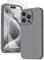 GOODVISH 3 in 1 Case for iPhone 15 Pro Case, [2X HD Screen Protector][Upgraded Camera Protection] Shockproof Liquid Silicone Soft Microfiber Lining Smooth Protective Phone Case Cover 6.1, Space Grey