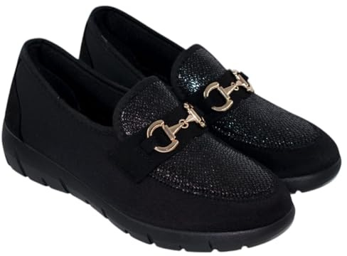SEVILLAS Delikat fotsko, diabetiker, bunions, postoperativ bredd S Mod 228497B, svart, 38 EU