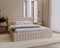 Emporius Billo Polsterbett 180x200cm - mit Lattenrost, Stauraum, Bettzeugkasten, Kopfteil - Bettgestell, Rahmen - Doppelbett - Schlafzimmer, Jugendzimmer - Boucle Beige