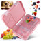 Boks184 Brotdose Kinder mit Fächern - Bento Box auslaufsicher - robust - BPA Frei Lunchbox - Brotbox für Schule, Kindergarten & Ausflüge - Snackbox -Vesperbox (Katze rosa)