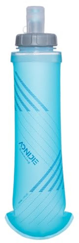 Azarxis TPU Soft Flask 17oz / 500ml Water Bottle Handheld Running Soft Bottles Collapsible Water Flasks with Easy Open Cap (Blue, 1 Pack, 500ml)