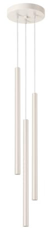 SOLLUX lighting Hängelampe Pendelleuchte Hängeleuchte Deckenlampe Lampe Decke Stahl 3 Flammig 19,5 x 19,5 x 104 cm Beige Pastelo