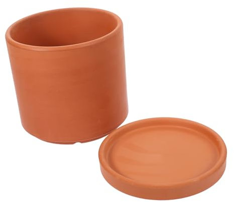 Mipcase Pot De Fleur Terre Cuite avec Trou De Drainage pour Plantes Et Pot Cylindrique Rond
