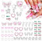 Cosmeria Y2K Nail Charms Set, 48 Pieces, With Hearts, Butterflies, Bows And Stars, Perfect For Creative Nail Art And Trendy Manicure Looks