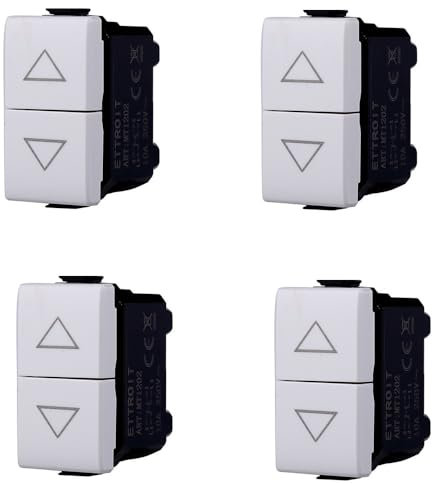Interruptor doble interbloqueado para persiana 1P 10 A compatible con Bticino Matix