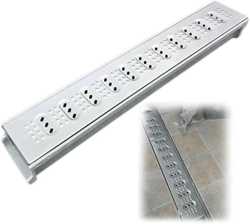 Edelstahl-Grabenentwässerungssystem mit Metallgitter, 15,2 cm breit, ideal für Garten, Terrasse, Auffahrt und Betonauffangbecken