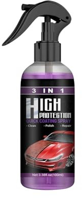 Spray 3 in 1 ad alta protezione, spray di rivestimento rapido per auto 3 in 1 ad alta protezione, agente di rinnovo del rivestimento multifunzionale, spray antigraffio per auto nano (100ML,1PC)