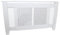 Cache Radiateur à Motif Grillagé en MDF Blanc 82 H x 20,5 cm P Largeur Ajustable 140-192 cm Décoration Couverture Radiateur Meuble Intérieur Décor Cuisine Maison Étagère Chambre Salle de Bain Salon
